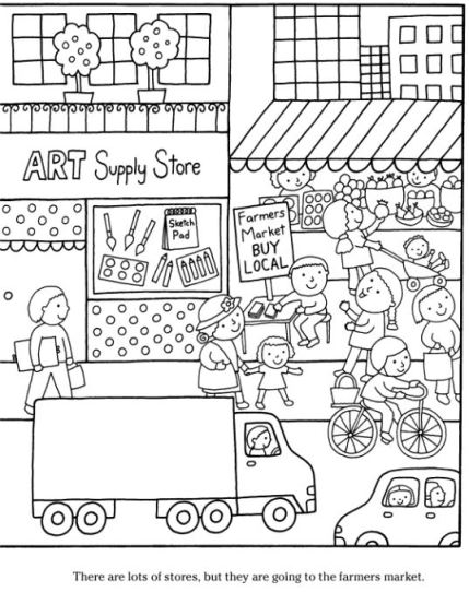Farmers Market Coloring Book: Fresh Food Stall Coloring Book for Kids and  Adults 5+: 9798851858000: Eves, Sutton: Books 